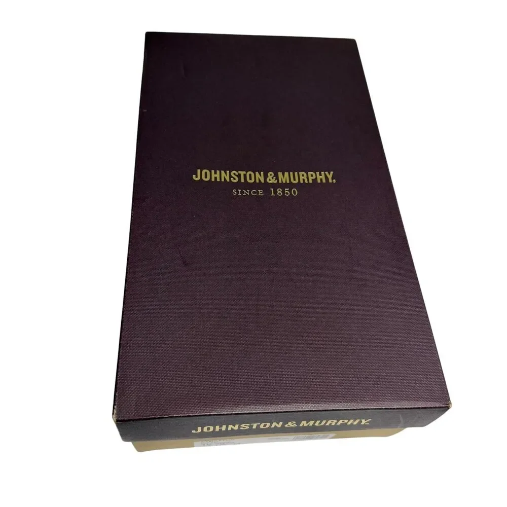 Johnston & Murphy Stratton Cap Toe Calf Skin Oxford Brogue Shoe Black 11.5
